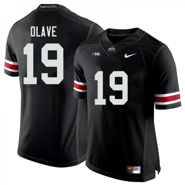 Ohio State Buckeyes #19 Chris Olave Men Football Jersey Black OSU18199